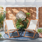 Chaises pliantes d'extérieur Natalya de SAFAVIEH (lot de 2) - 24 l x 34 p x 41 h