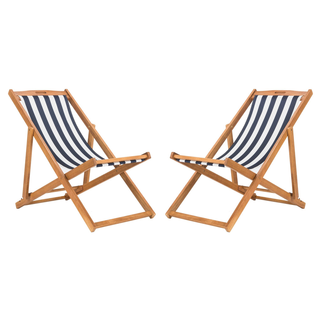 Chaises pliantes d'extérieur Natalya de SAFAVIEH (lot de 2) - 24 l x 34 p x 41 h