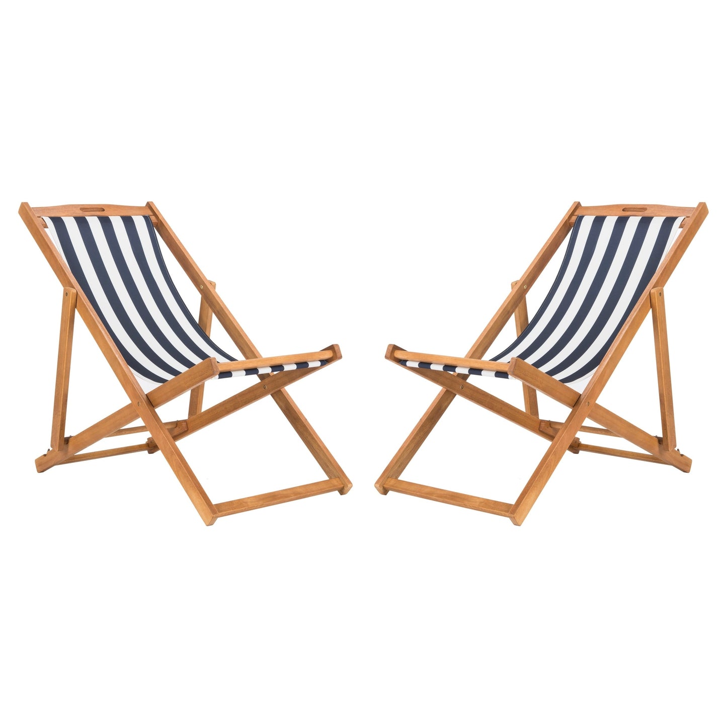 Chaises pliantes d'extérieur Natalya de SAFAVIEH (lot de 2) - 24 l x 34 p x 41 h