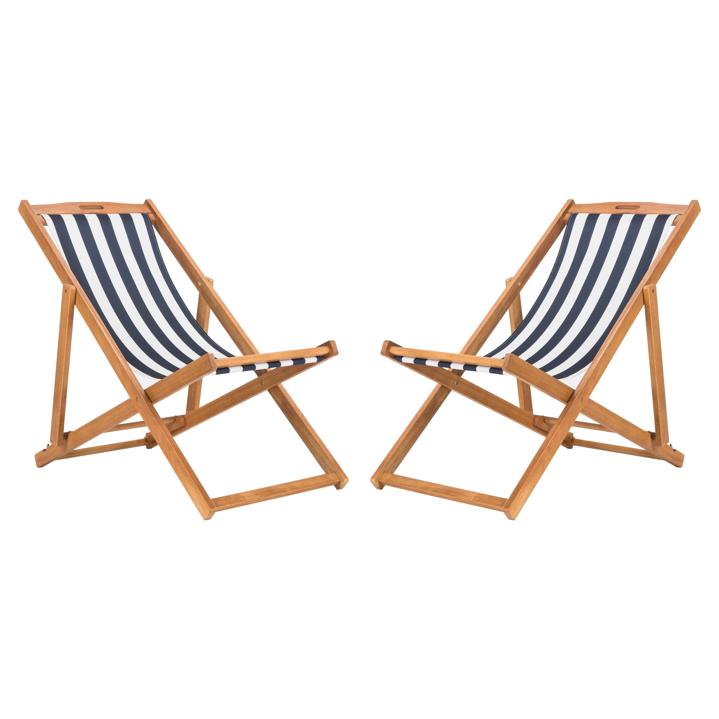 Chaises pliantes d'extérieur Natalya de SAFAVIEH (lot de 2) - 24 l x 34 p x 41 h