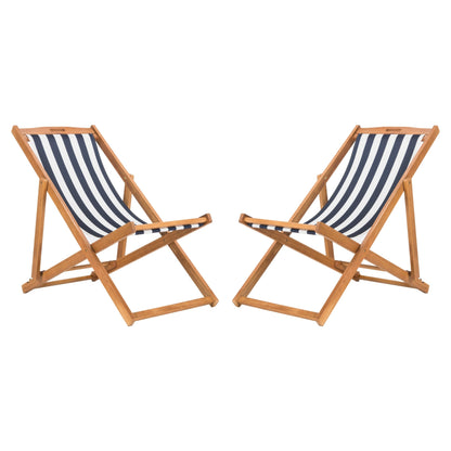 Chaises pliantes d'extérieur Natalya de SAFAVIEH (lot de 2) - 24 l x 34 p x 41 h