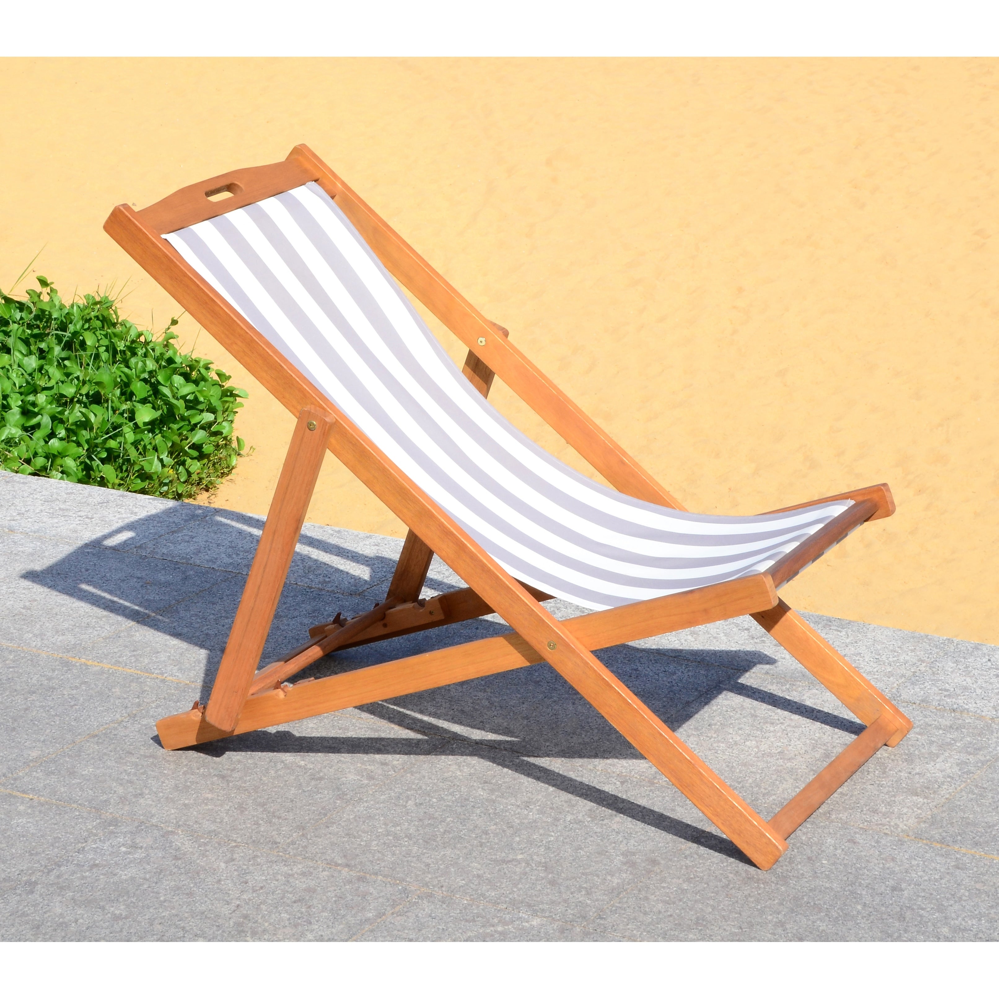 Chaises pliantes d'extérieur Natalya de SAFAVIEH (lot de 2) - 24 l x 34 p x 41 h