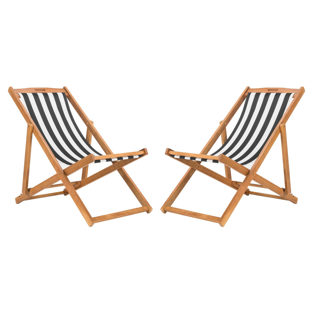 Chaises pliantes d'extérieur Natalya de SAFAVIEH (lot de 2) - 24 l x 34 p x 41 h
