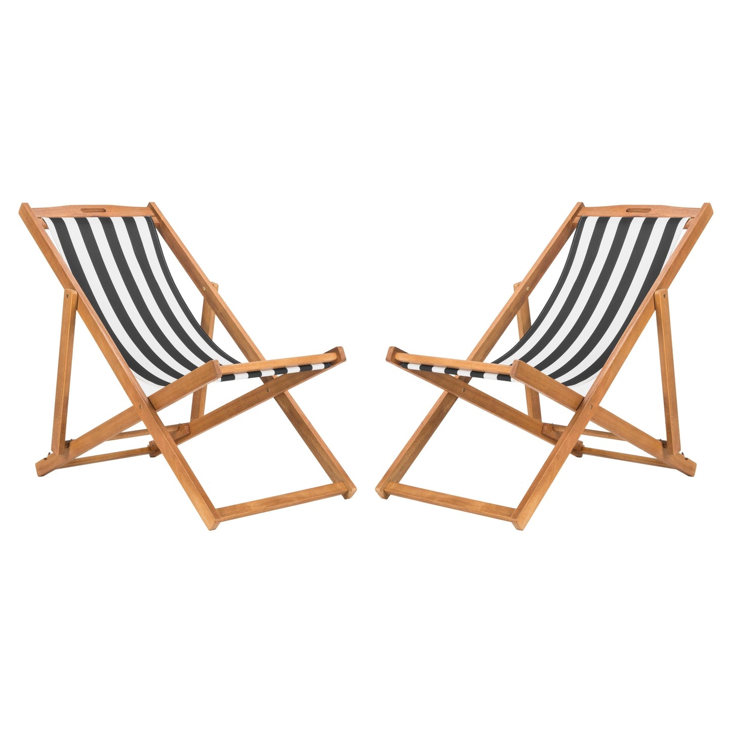 Chaises pliantes d'extérieur Natalya de SAFAVIEH (lot de 2) - 24 l x 34 p x 41 h