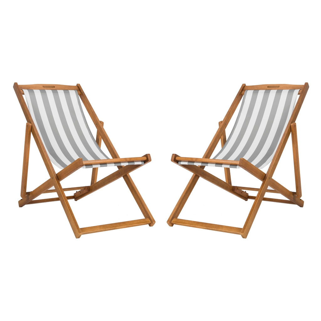 Chaises pliantes d'extérieur Natalya de SAFAVIEH (lot de 2) - 24 l x 34 p x 41 h