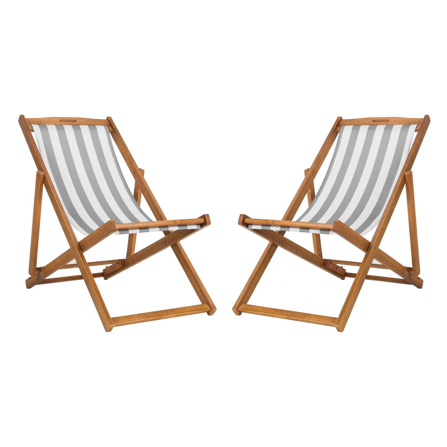 Chaises pliantes d'extérieur Natalya de SAFAVIEH (lot de 2) - 24 l x 34 p x 41 h