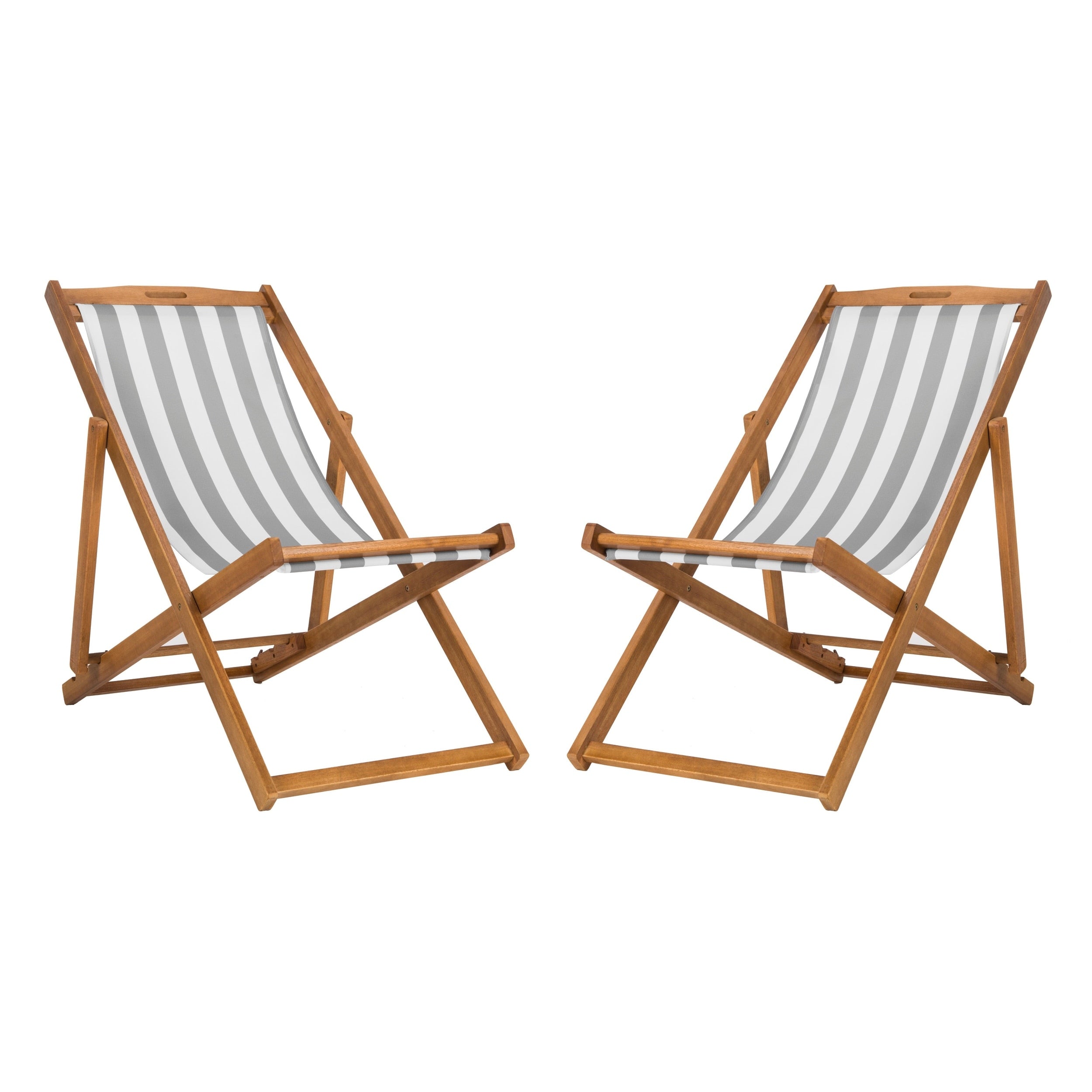 Chaises pliantes d'extérieur Natalya de SAFAVIEH (lot de 2) - 24 l x 34 p x 41 h