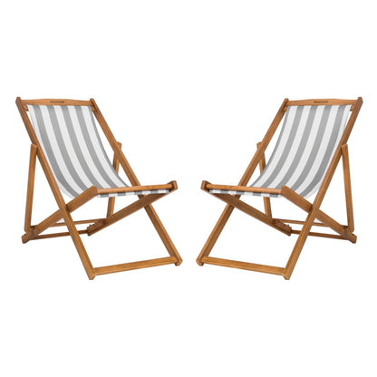 Chaises pliantes d'extérieur Natalya de SAFAVIEH (lot de 2) - 24 l x 34 p x 41 h