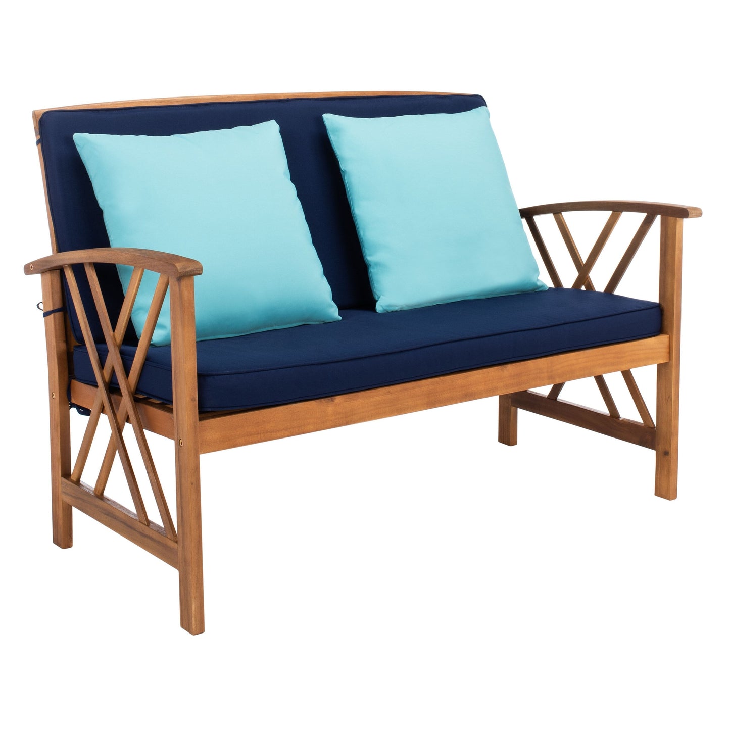 Ensemble de jardin d'extérieur Nayely 4 pièces en bois d'acacia massif SAFAVIEH - 47 L x 33 P x 26 H
