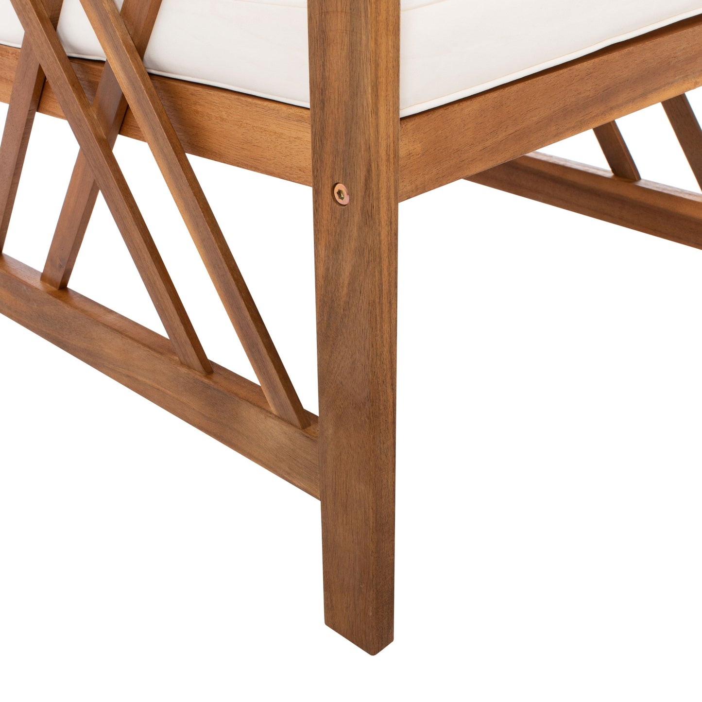 Ensemble de jardin d'extérieur Nayely 4 pièces en bois d'acacia massif SAFAVIEH - 47 L x 33 P x 26 H