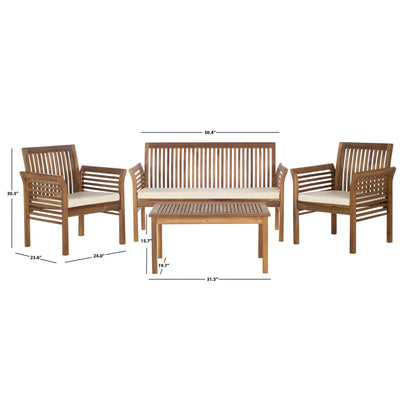 Ensemble de jardin Pieternel 4 pièces SAFAVIEH - 50 l x 30 p x 24 h