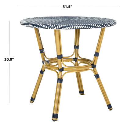 Table de bistrot d'extérieur en rotin SAFAVIEH Reanna (entièrement assemblée) - 32 L x 32 P x 30 H