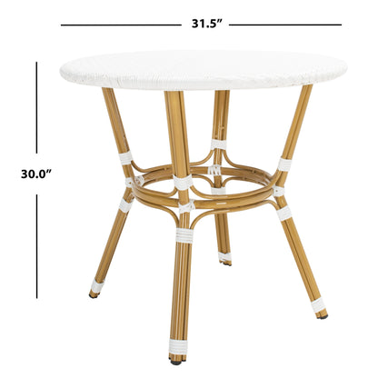 Table de bistrot d'extérieur en rotin SAFAVIEH Reanna (entièrement assemblée) - 32 L x 32 P x 30 H