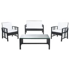 Ensemble de salon d'extérieur en osier SAFAVIEH Reslor 4 pièces - 43 l x 26 p x 31 h