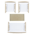 Ensemble de salon d'extérieur en osier SAFAVIEH Reslor 4 pièces - 43 l x 26 p x 31 h