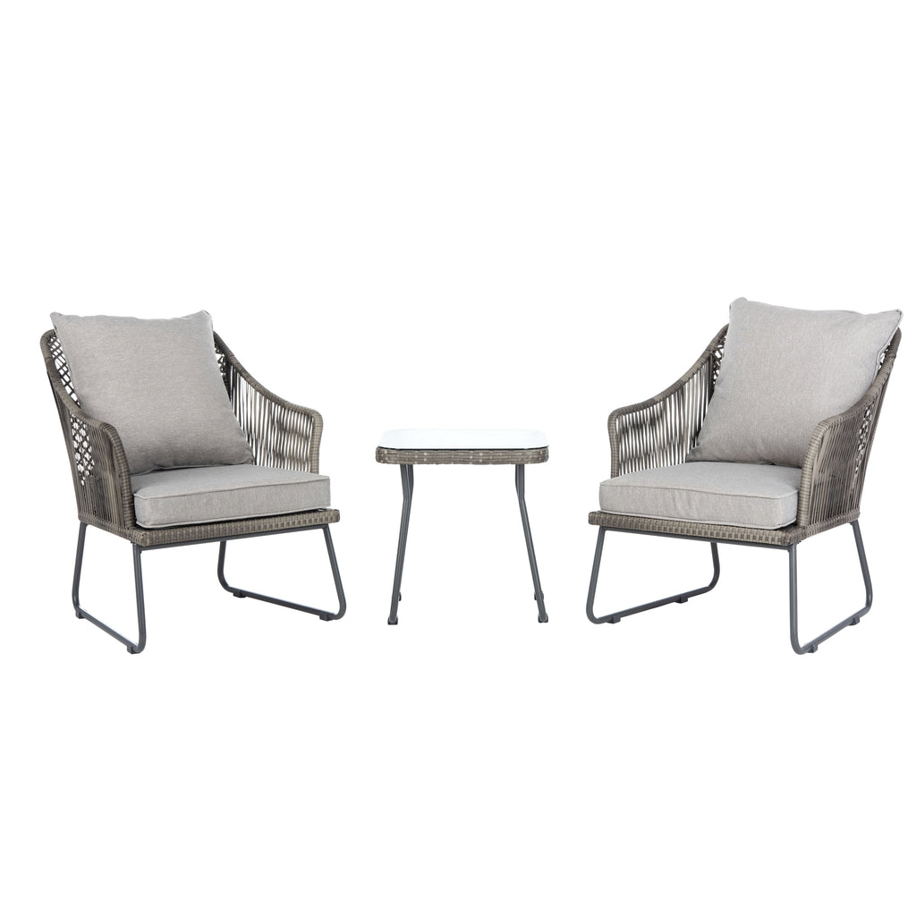 Ensemble de salon d'extérieur Rihanna 3 pièces SAFAVIEH - 19 l x 19 p x 19 h