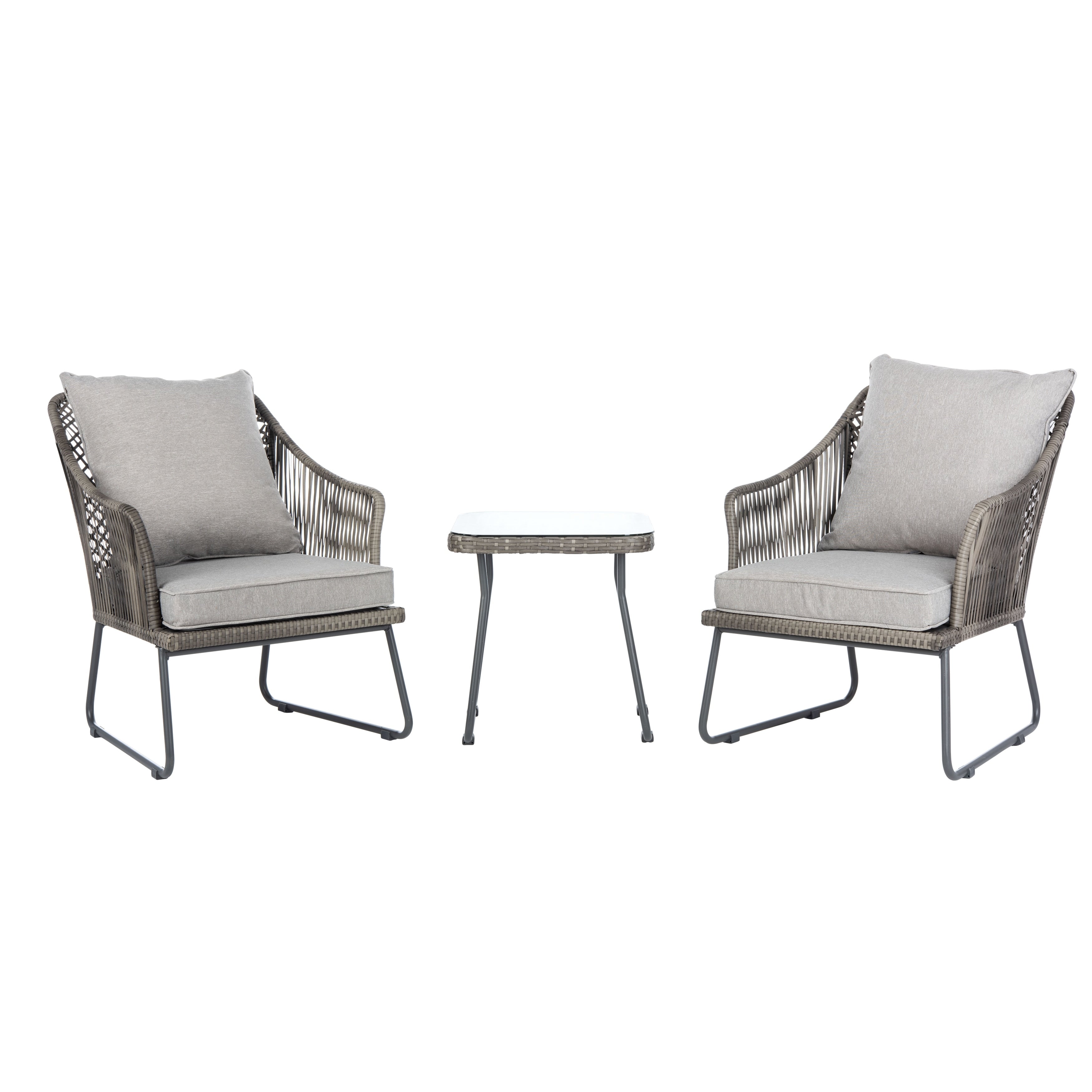 Ensemble de salon d'extérieur Rihanna 3 pièces SAFAVIEH - 19 l x 19 p x 19 h