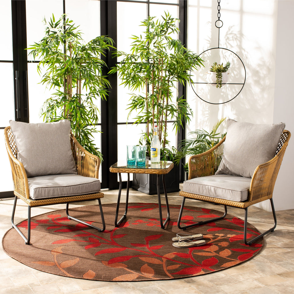 Ensemble de salon d'extérieur Rihanna 3 pièces SAFAVIEH - 19 l x 19 p x 19 h