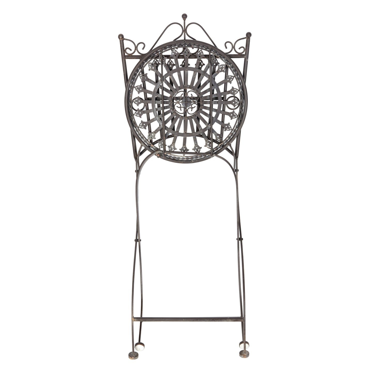 Ensemble bistrot d'extérieur 3 pièces en fer de style victorien Saige de SAFAVIEH - 28 l x 28 p x 38 h