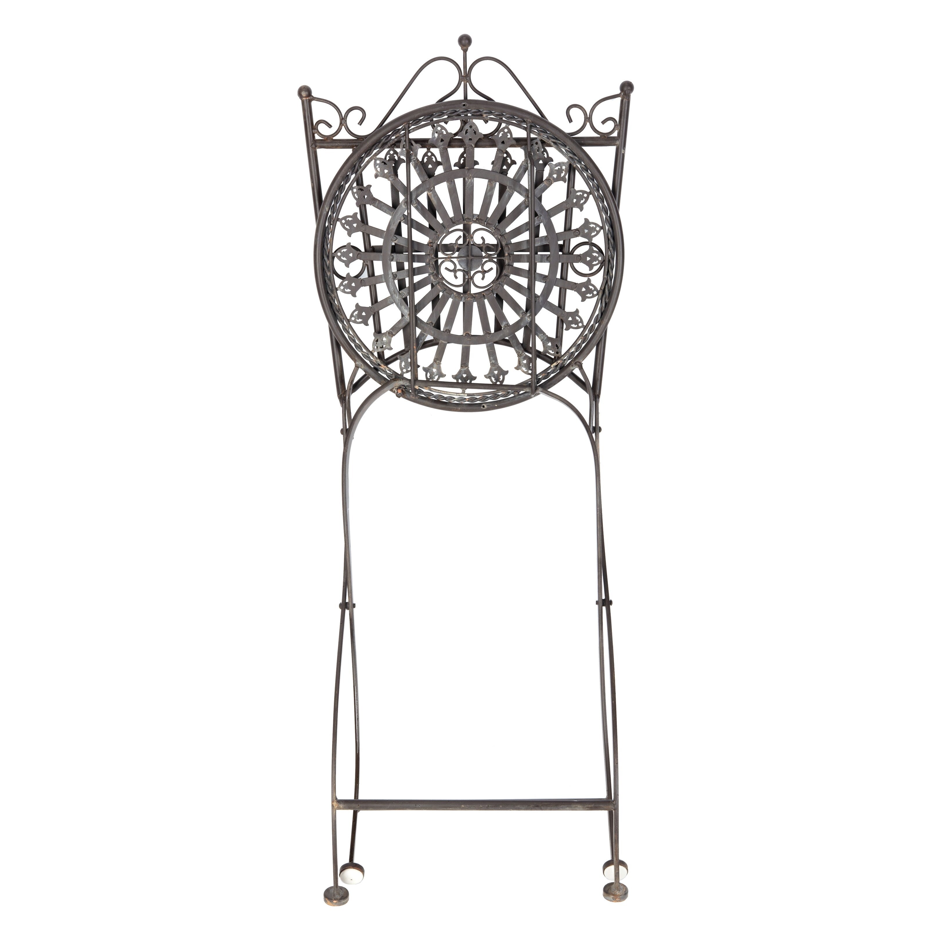 Ensemble bistrot d'extérieur 3 pièces en fer de style victorien Saige de SAFAVIEH - 28 l x 28 p x 38 h