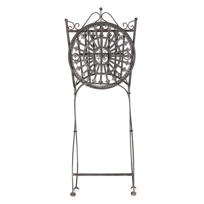 Ensemble bistrot d'extérieur 3 pièces en fer de style victorien Saige de SAFAVIEH - 28 l x 28 p x 38 h