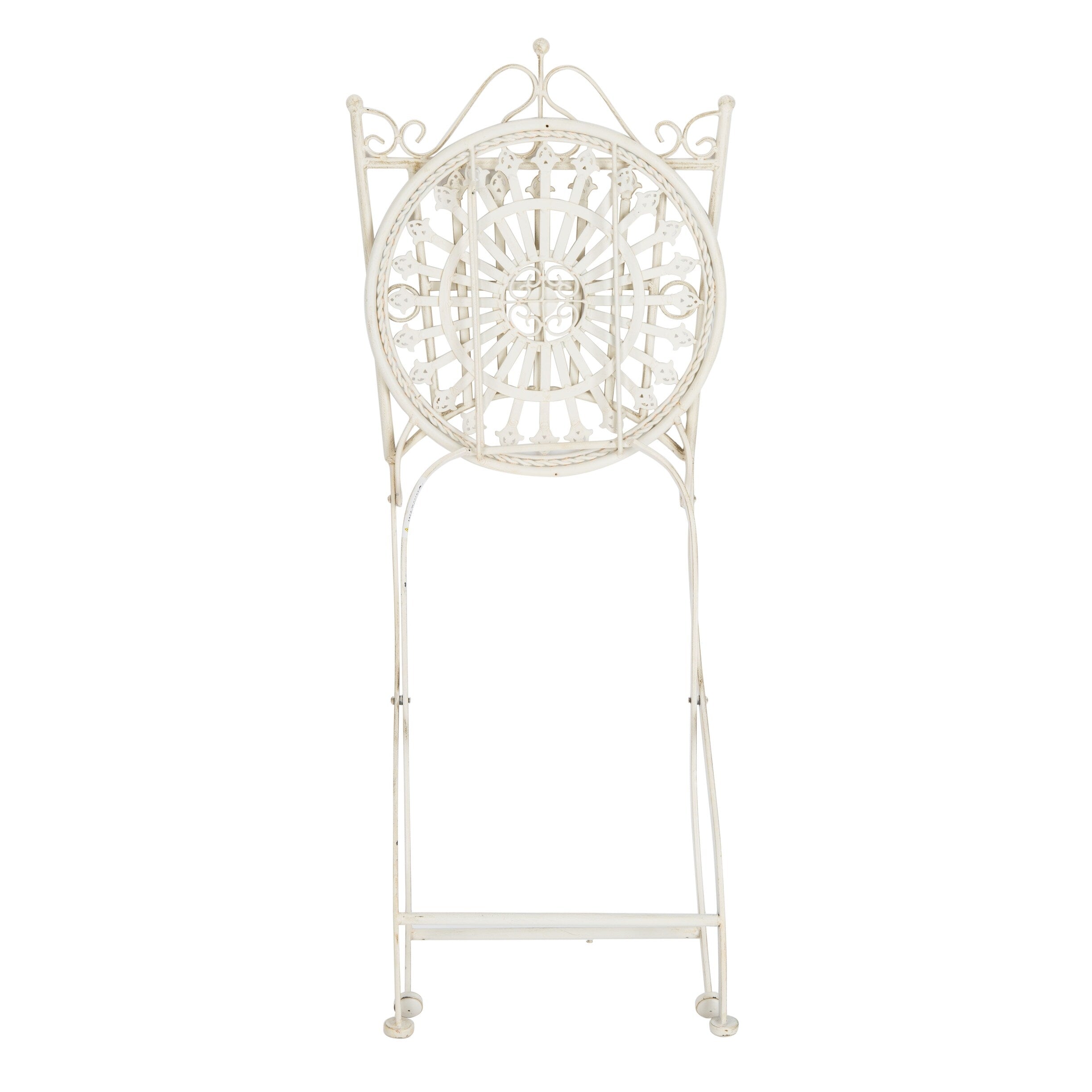 Ensemble bistrot d'extérieur 3 pièces en fer de style victorien Saige de SAFAVIEH - 28 l x 28 p x 38 h
