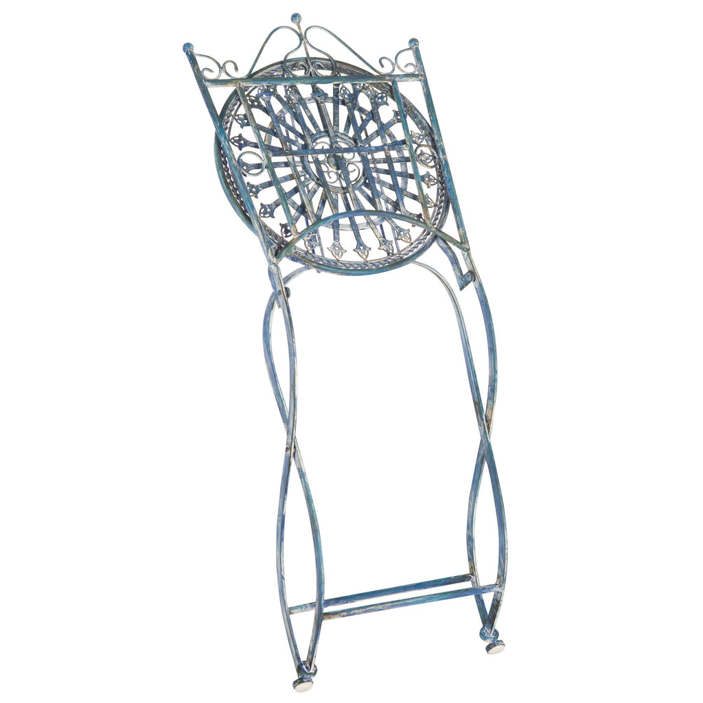 Ensemble bistrot d'extérieur 3 pièces en fer de style victorien Saige de SAFAVIEH - 28 l x 28 p x 38 h