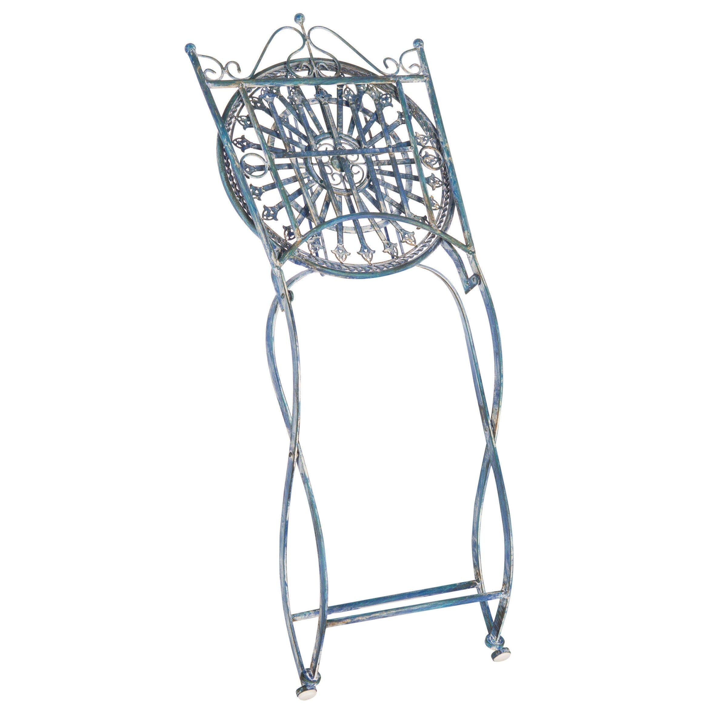 Ensemble bistrot d'extérieur 3 pièces en fer de style victorien Saige de SAFAVIEH - 28 l x 28 p x 38 h