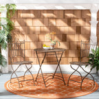 Ensemble bistrot d'extérieur 3 pièces en fer de style victorien Saige de SAFAVIEH - 28 l x 28 p x 38 h