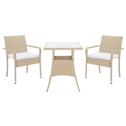 Ensemble bistrot d'extérieur Sheva 3 pièces SAFAVIEH - 24 l x 24 p x 33 h