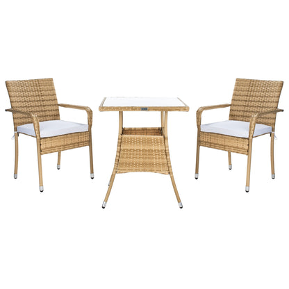 Ensemble bistrot d'extérieur Sheva 3 pièces SAFAVIEH - 24 l x 24 p x 33 h