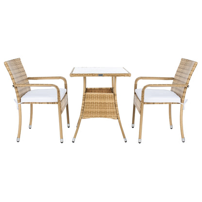 Ensemble bistrot d'extérieur Sheva 3 pièces SAFAVIEH - 24 l x 24 p x 33 h