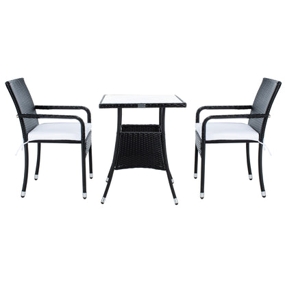 Ensemble bistrot d'extérieur Sheva 3 pièces SAFAVIEH - 24 l x 24 p x 33 h