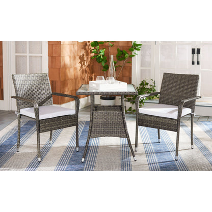 Ensemble bistrot d'extérieur Sheva 3 pièces SAFAVIEH - 24 l x 24 p x 33 h