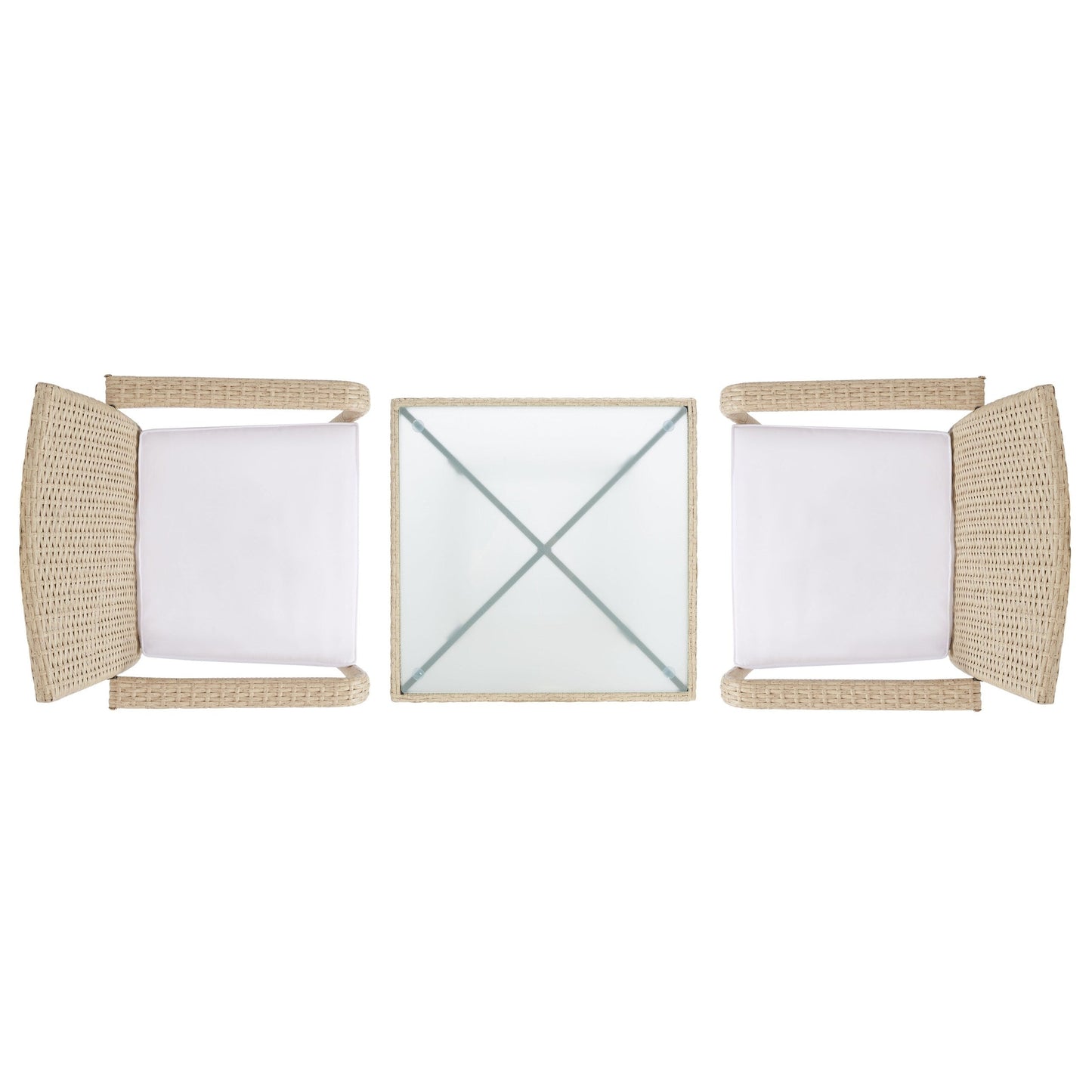 Ensemble bistrot d'extérieur Sheva 3 pièces SAFAVIEH - 24 l x 24 p x 33 h