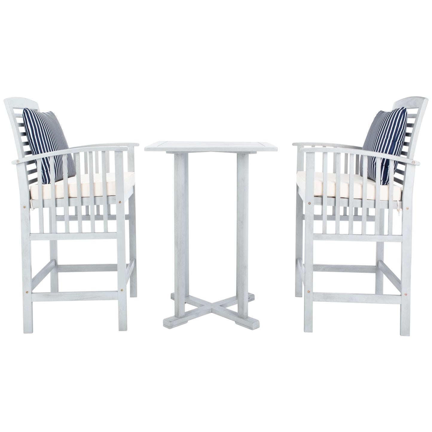 Ensemble bistrot d'extérieur Sheyla 3 pièces SAFAVIEH - 28 l x 28 p x 40 h