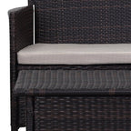 Ensemble de patio d'extérieur SAFAVIEH Simka marron/sable (4 pièces) - 43 l x 34 P x 23 H