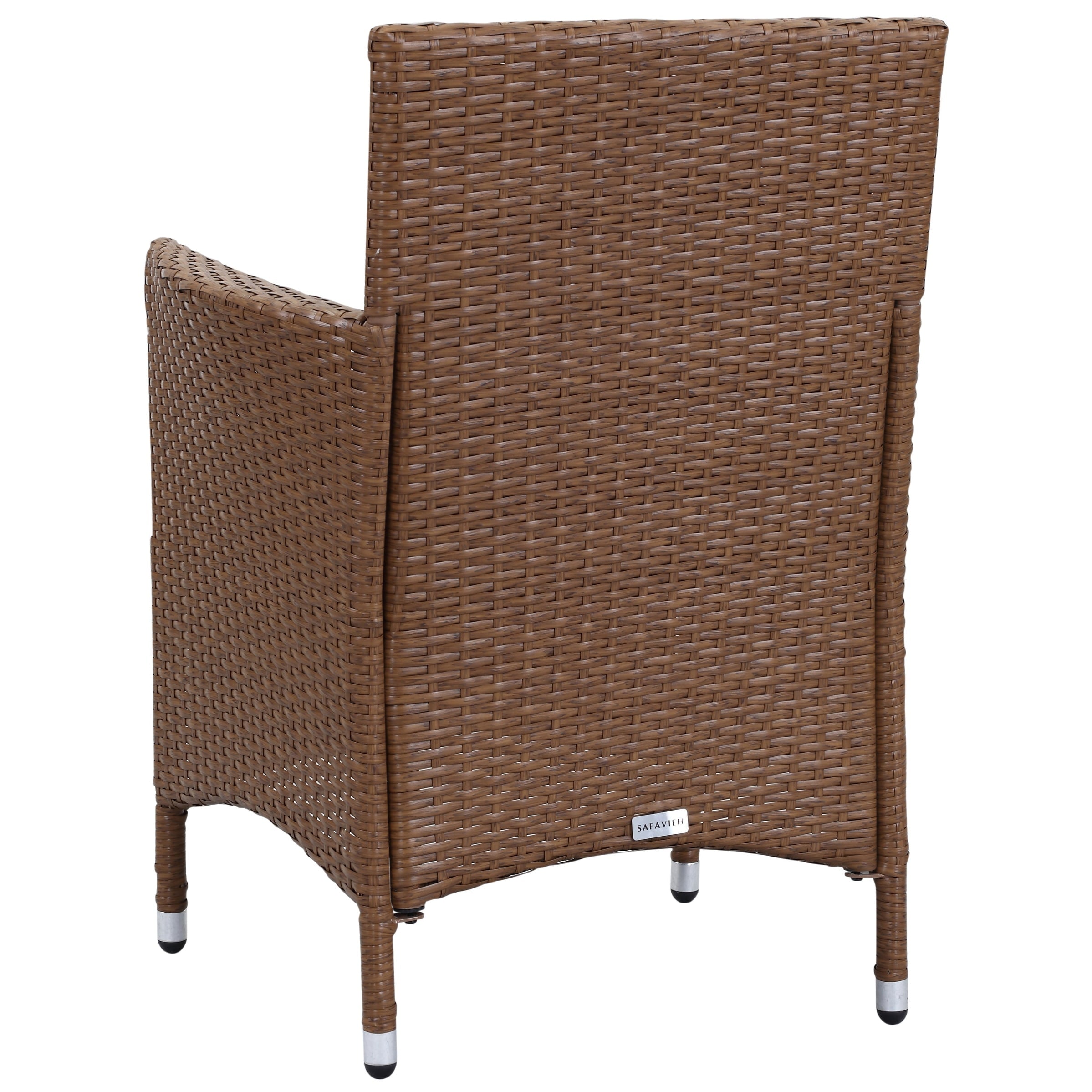 Ensemble de patio d'extérieur SAFAVIEH Simka marron/sable (4 pièces) - 43 l x 34 P x 23 H