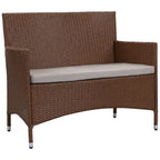 Ensemble de patio d'extérieur SAFAVIEH Simka marron/sable (4 pièces) - 43 l x 34 P x 23 H