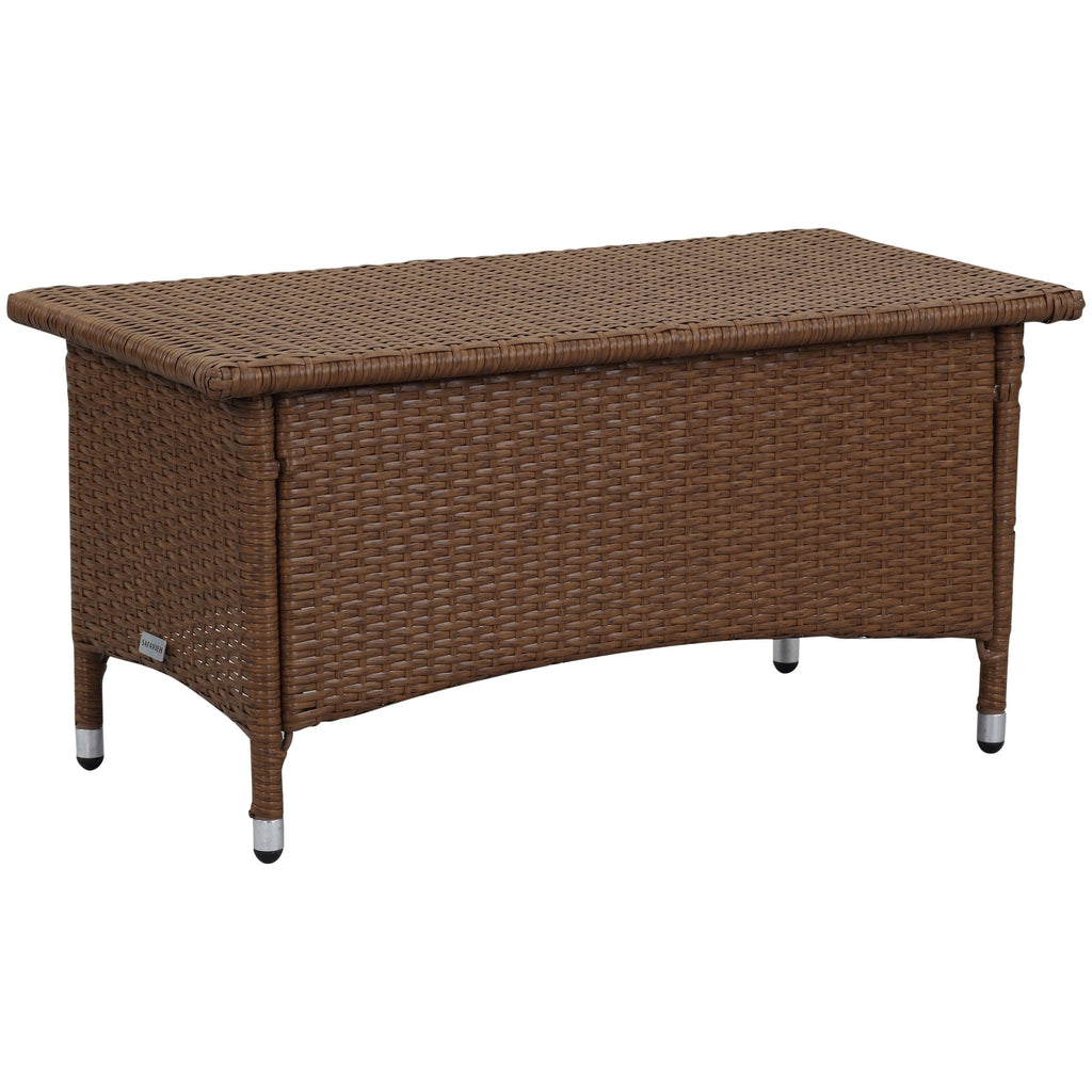 Ensemble de patio d'extérieur SAFAVIEH Simka marron/sable (4 pièces) - 43 l x 34 P x 23 H