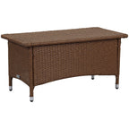 Ensemble de patio d'extérieur SAFAVIEH Simka marron/sable (4 pièces) - 43 l x 34 P x 23 H