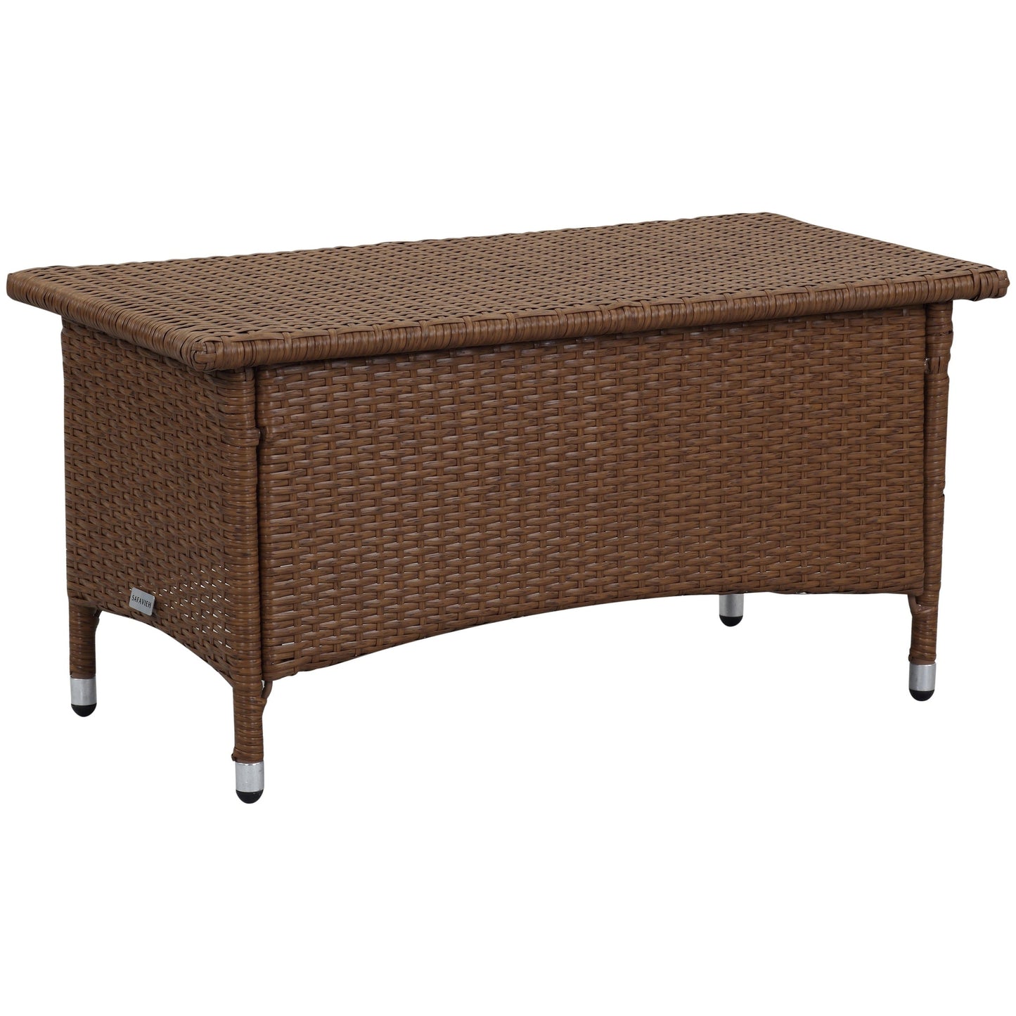 Ensemble de patio d'extérieur SAFAVIEH Simka marron/sable (4 pièces) - 43 l x 34 P x 23 H