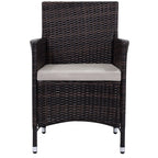 Ensemble de patio d'extérieur SAFAVIEH Simka marron/sable (4 pièces) - 43 l x 34 P x 23 H