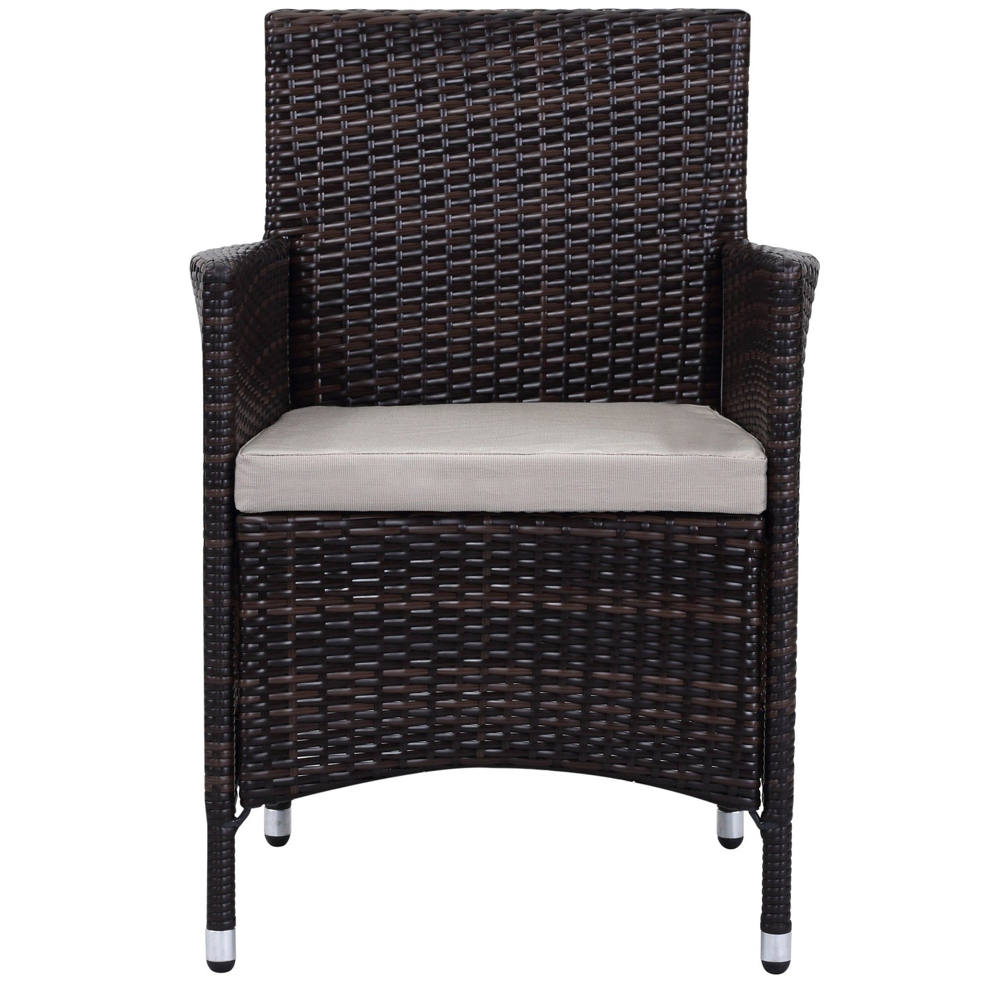 Ensemble de patio d'extérieur SAFAVIEH Simka marron/sable (4 pièces) - 43 l x 34 P x 23 H