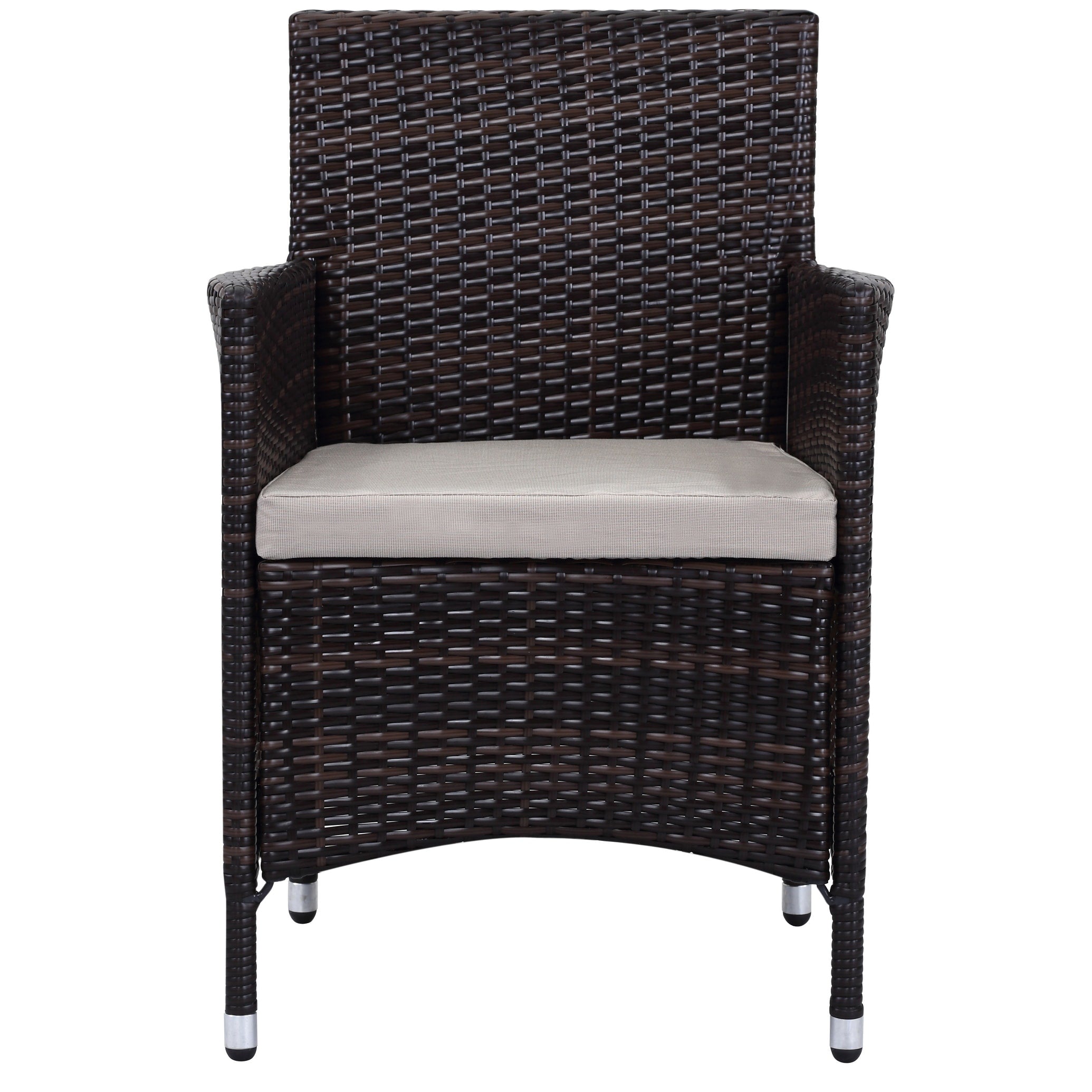 Ensemble de patio d'extérieur SAFAVIEH Simka marron/sable (4 pièces) - 43 l x 34 P x 23 H