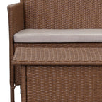 Ensemble de patio d'extérieur SAFAVIEH Simka marron/sable (4 pièces) - 43 l x 34 P x 23 H