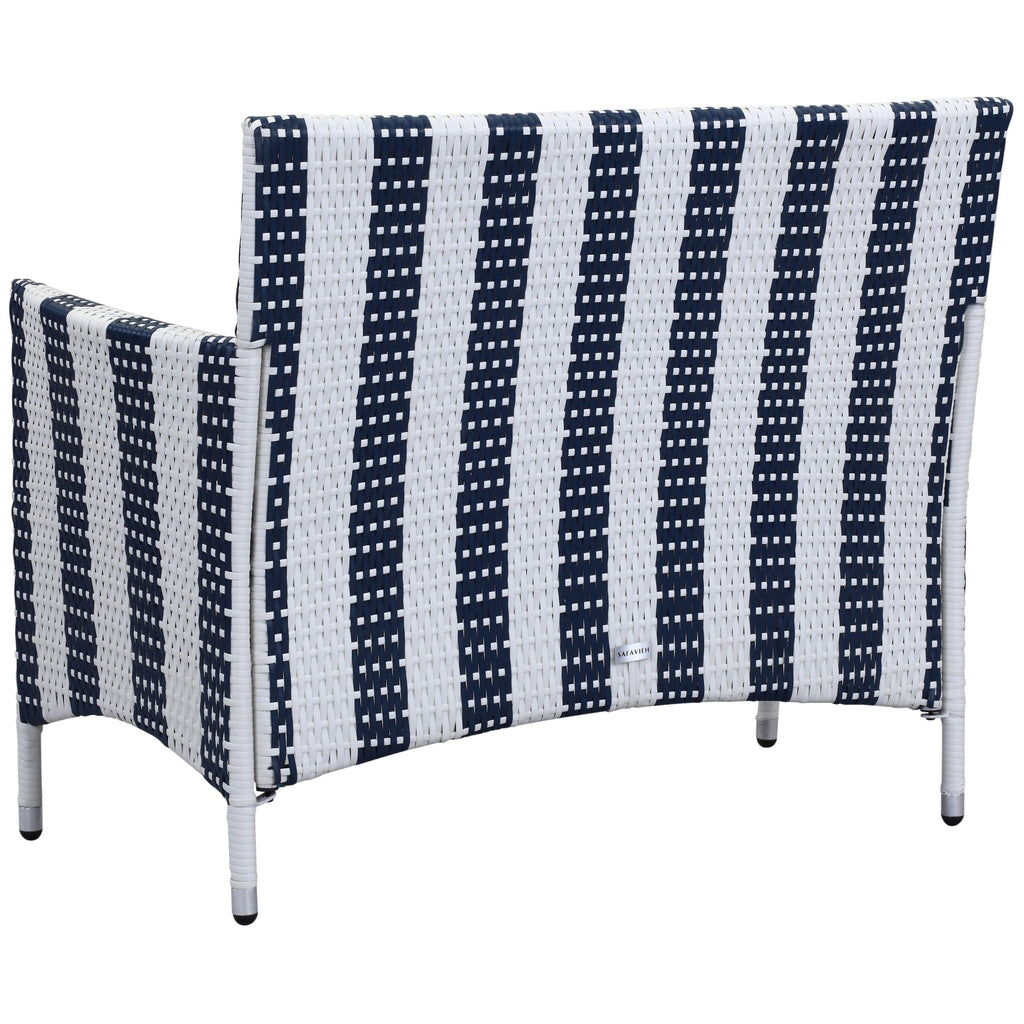 Ensemble de patio d'extérieur SAFAVIEH Simka marron/sable (4 pièces) - 43 l x 34 P x 23 H