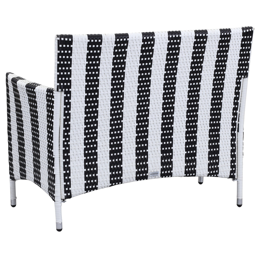 Ensemble de patio d'extérieur SAFAVIEH Simka marron/sable (4 pièces) - 43 l x 34 P x 23 H