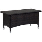 Ensemble de patio d'extérieur SAFAVIEH Simka marron/sable (4 pièces) - 43 l x 34 P x 23 H