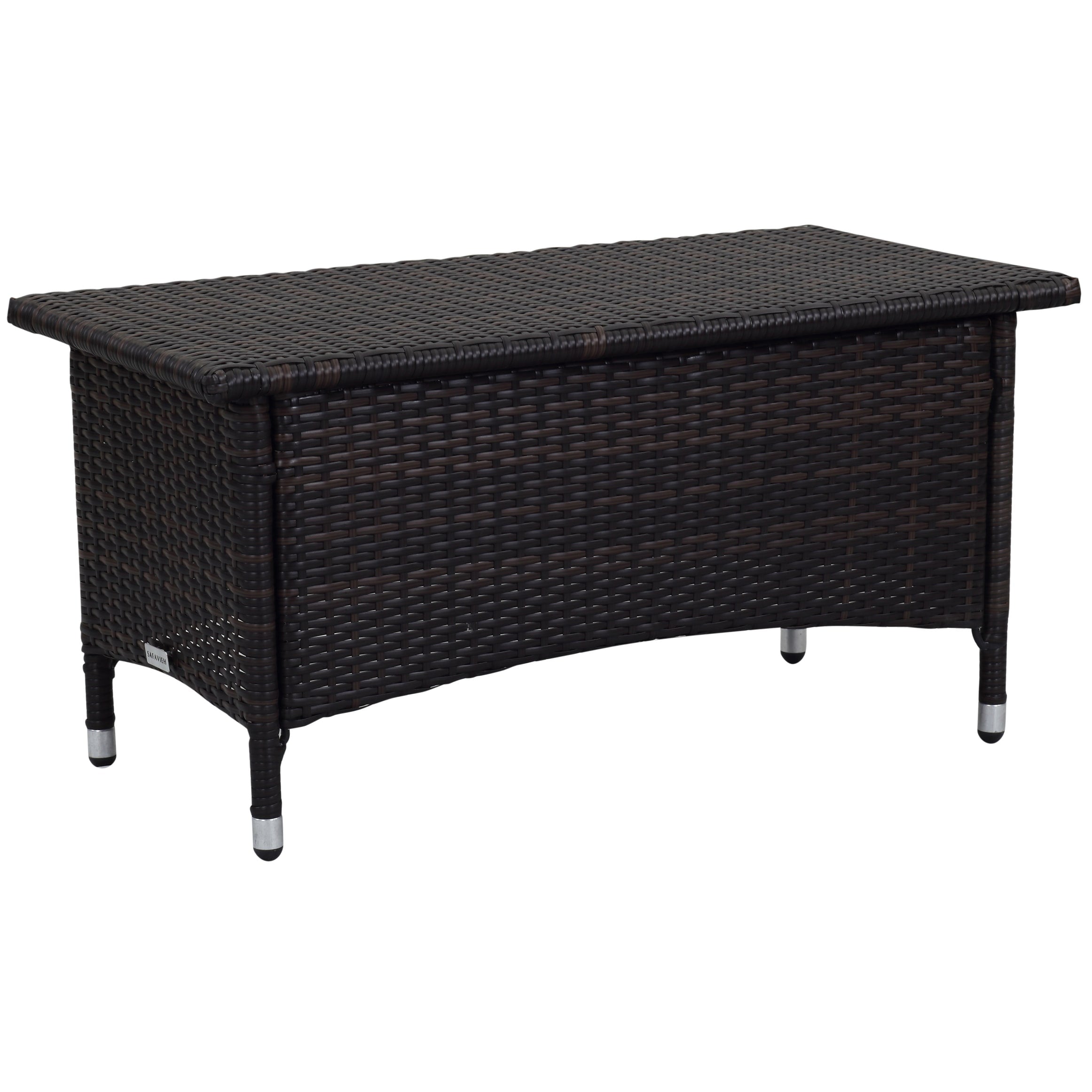 Ensemble de patio d'extérieur SAFAVIEH Simka marron/sable (4 pièces) - 43 l x 34 P x 23 H